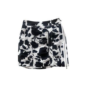 Boutique Black White Floral Mini Skirt Made in New York Size 8